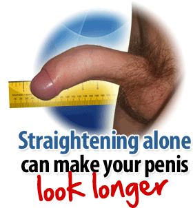 Straightening along can make your penis look longer